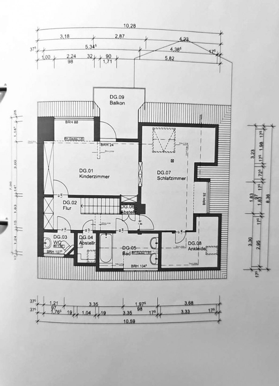 Grundriss DG Maisonettewohnung D�sseldorf