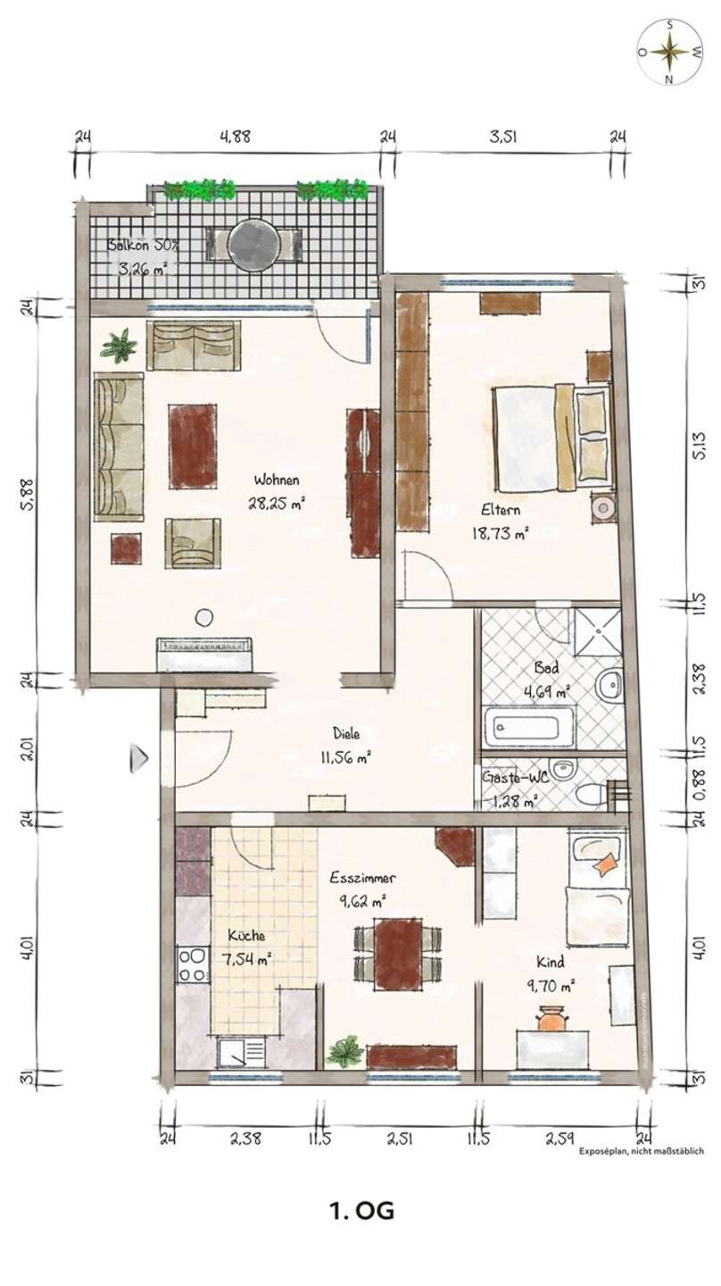  Etagenwohnung D�sseldorf