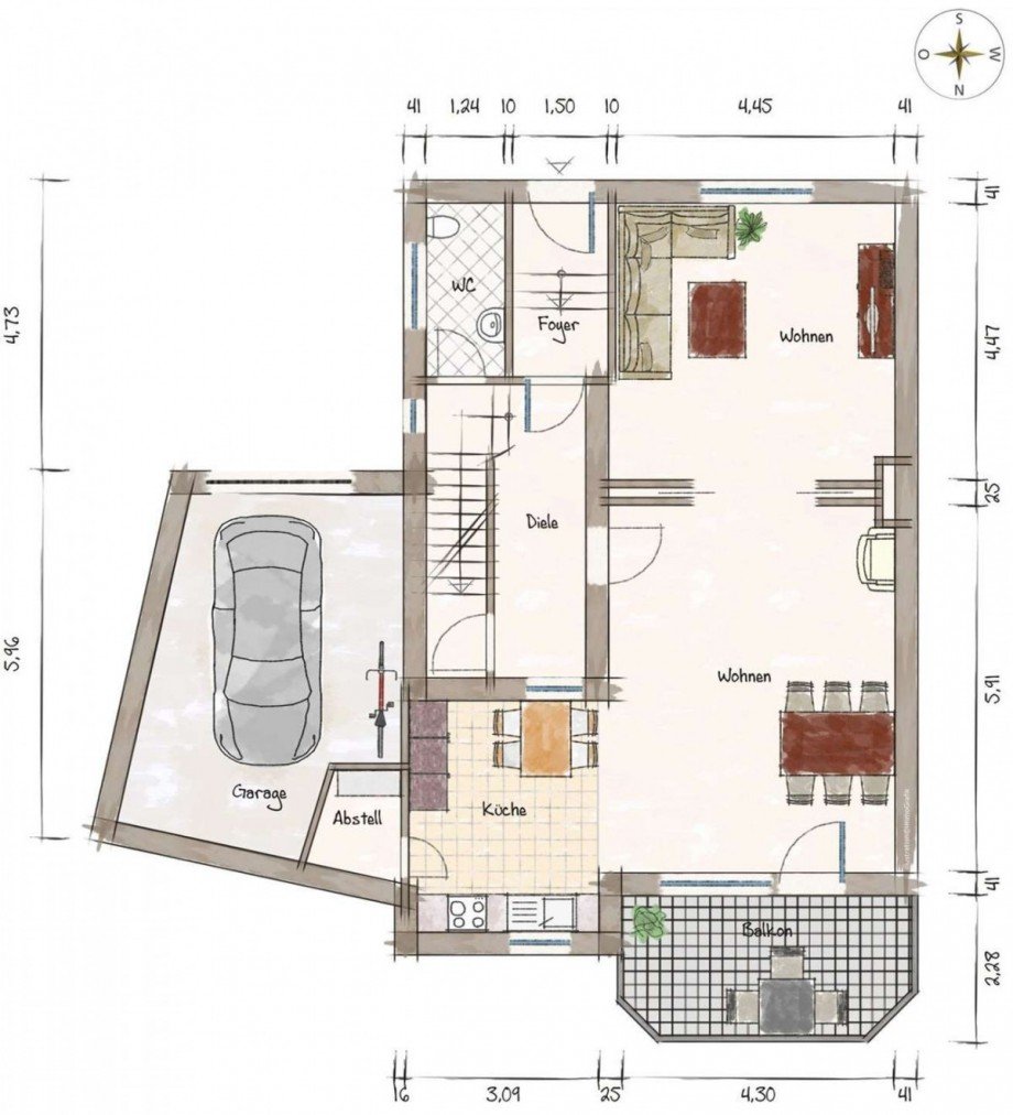 Erdgescho� Villa D�sseldorf