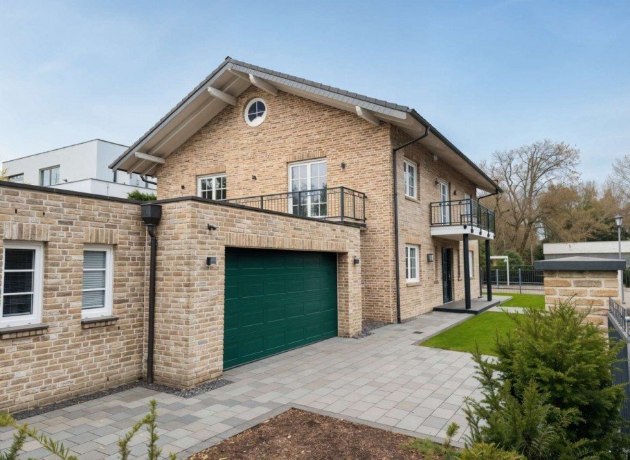 Ansicht mit Garage Einfamilienhaus Krefeld