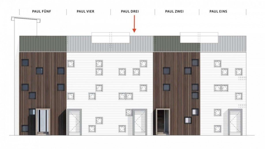 Stra�enansicht Reihenmittelhaus D�sseldorf
