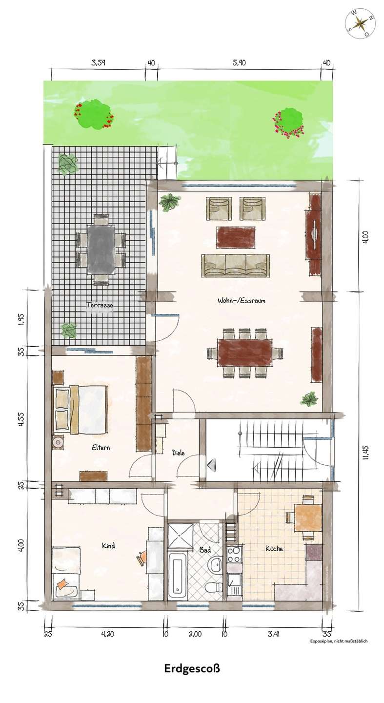 Erdgescho� Mehrfamilienhaus Krefeld