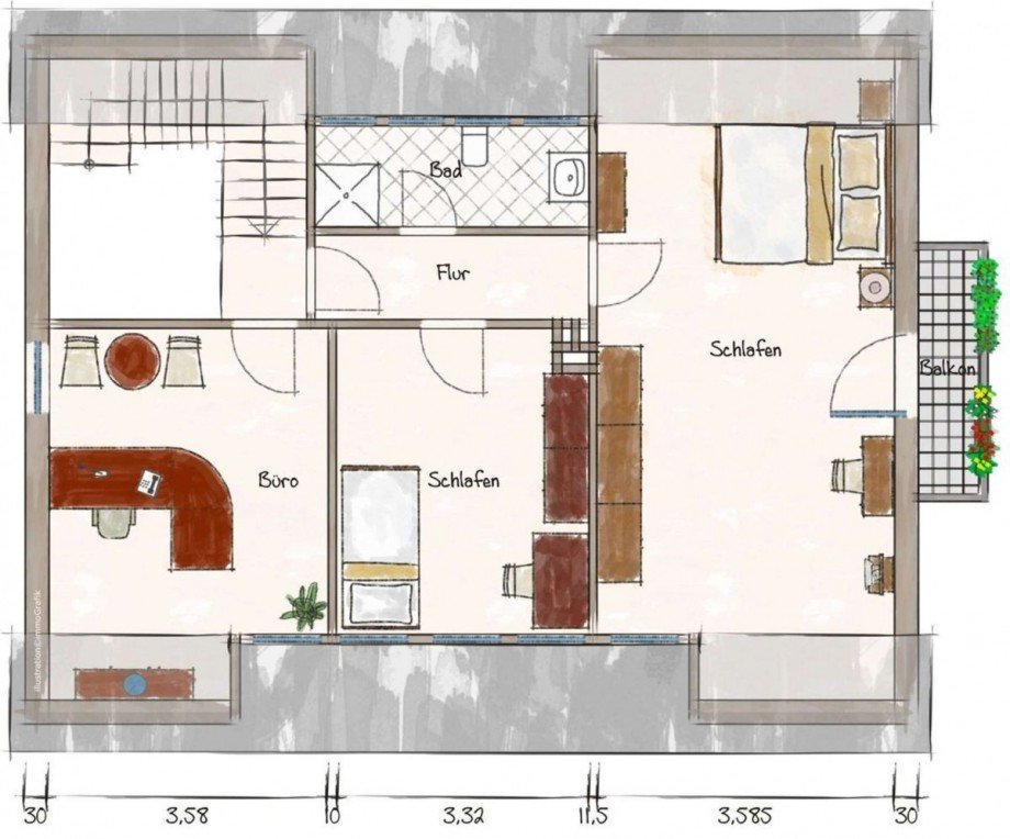 Obergescho� Einfamilienhaus Meerbusch
