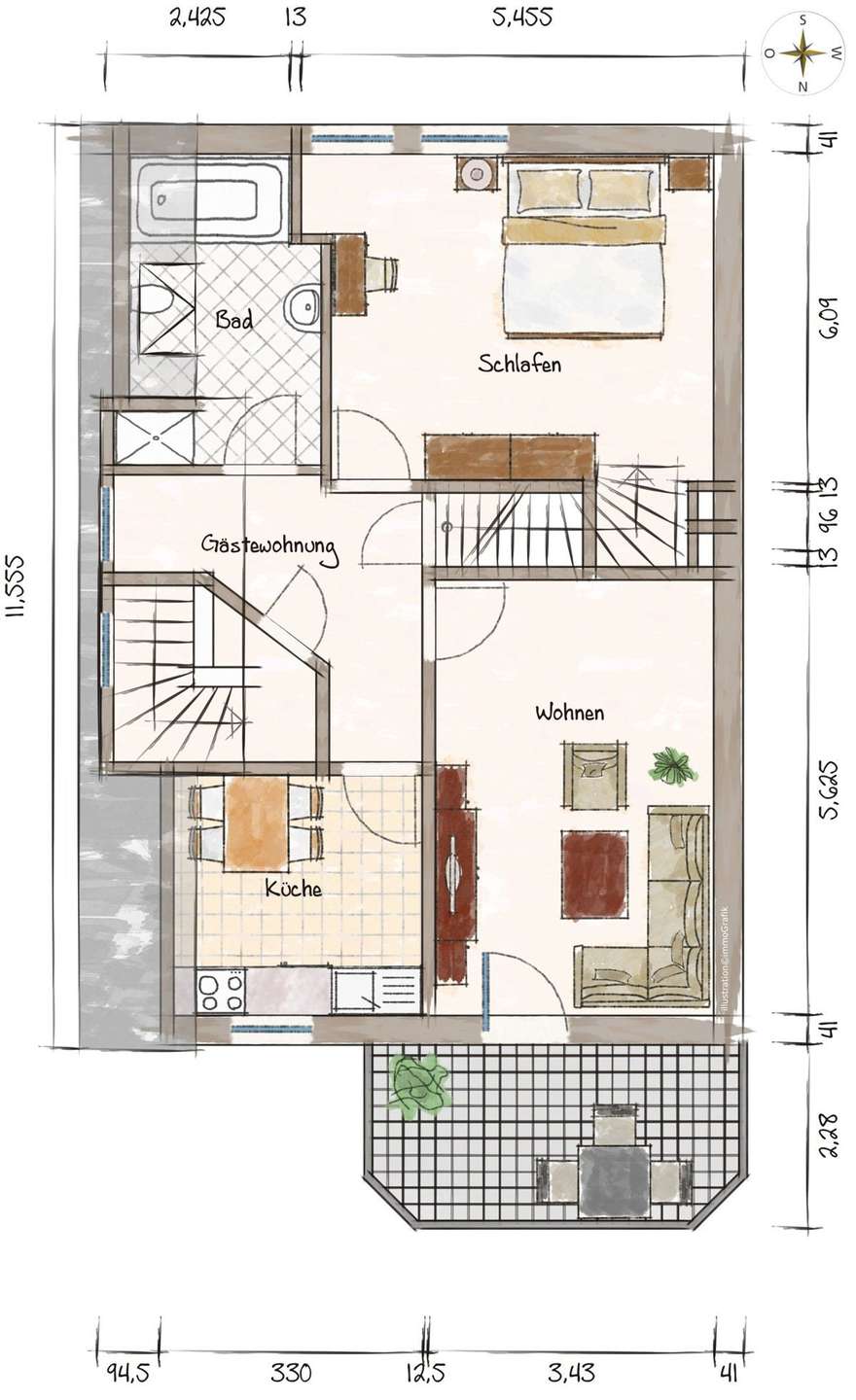 Obergescho� 2 Villa D�sseldorf