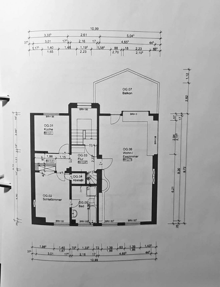 Grundriss OG Maisonettewohnung D�sseldorf