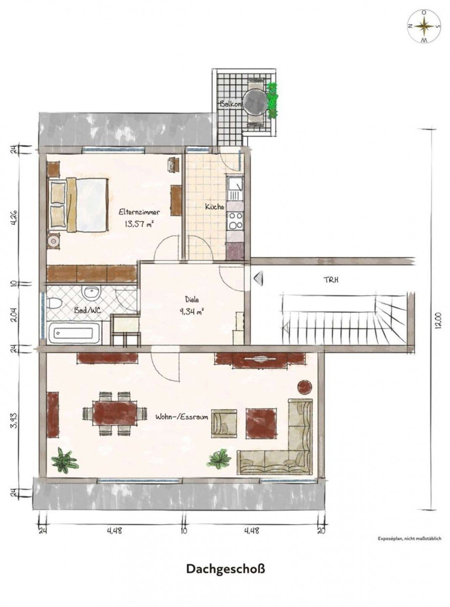  Etagenwohnung D�sseldorf / Oberkassel