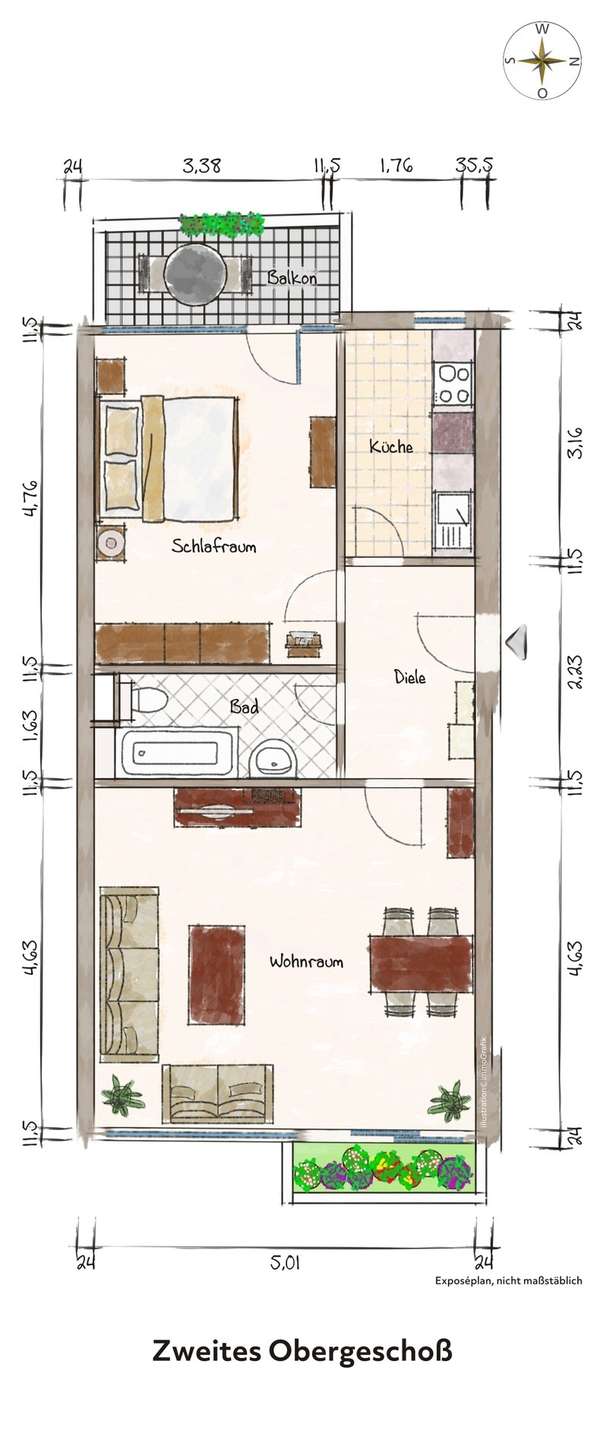 Grundriss Wohnung D�sseldorf