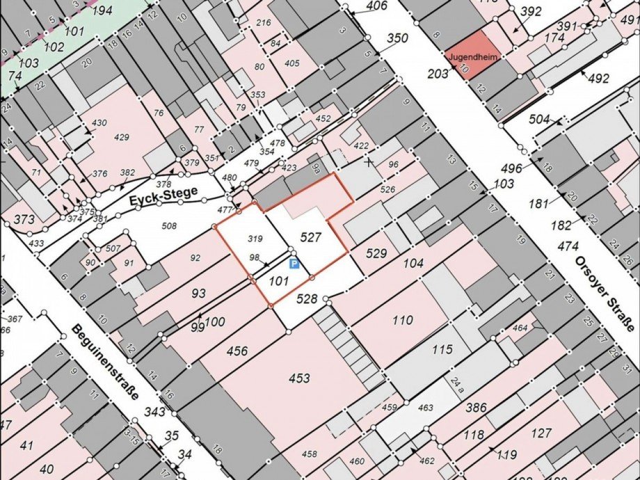 Lageplan Freizeitgrundst�ck Rheinberg