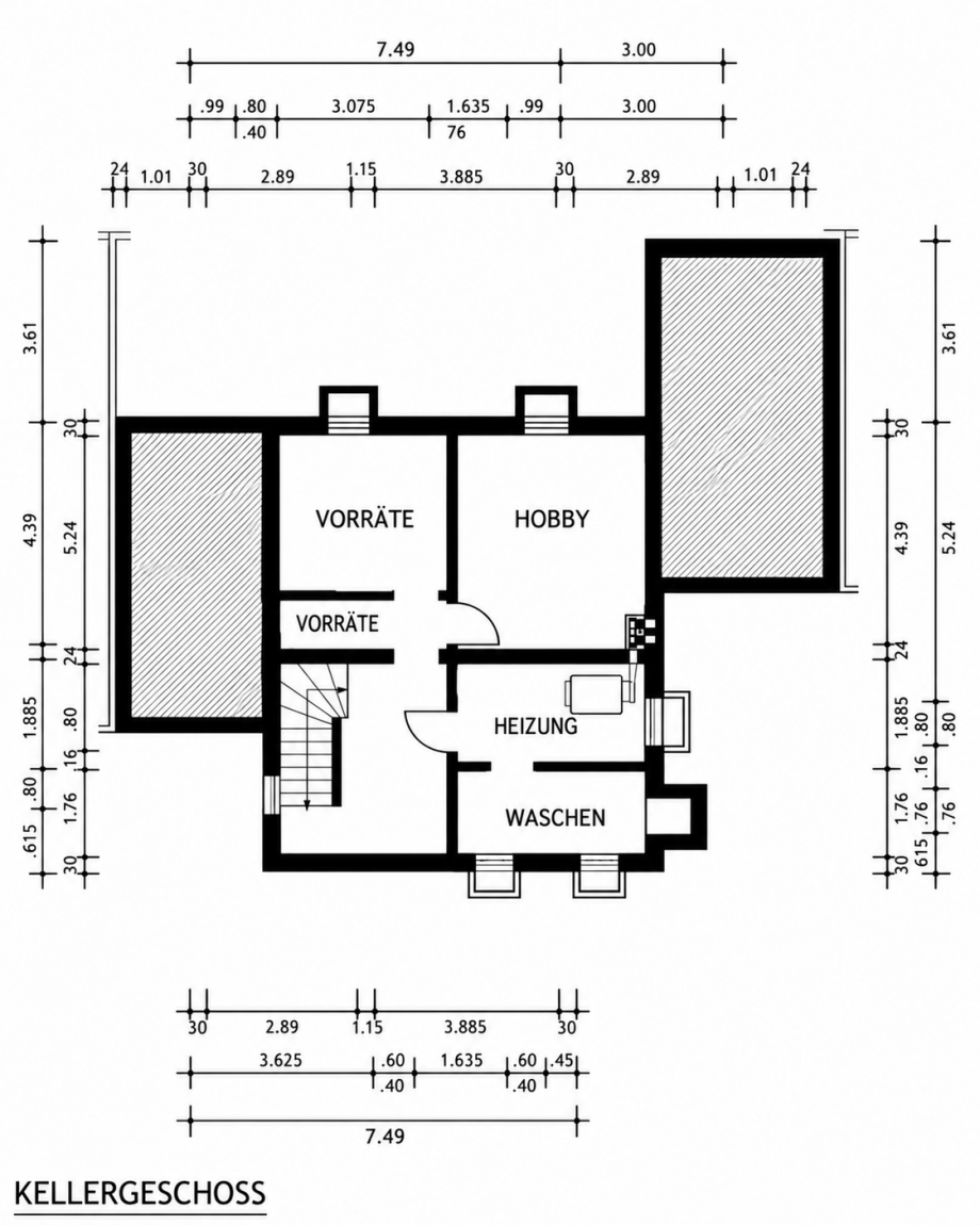 Kellergeschoss Haus Willich