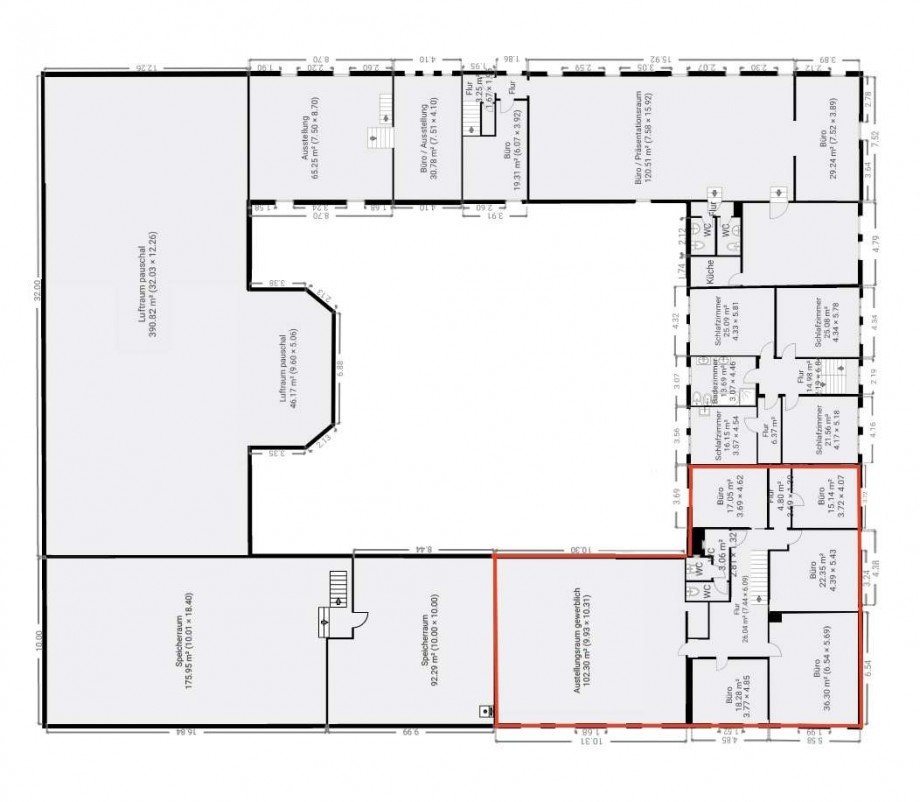 Grundriss B�ro / Praxis Krefeld