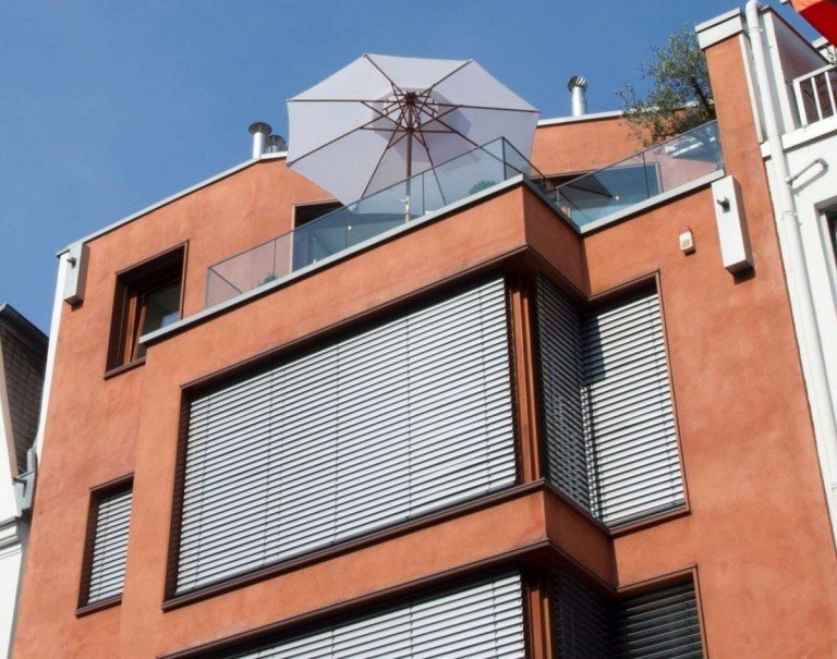 Hausansicht D�sseldorf Penthousewohnung Luxuspenthouse in D�sseldorf-Oberkassel