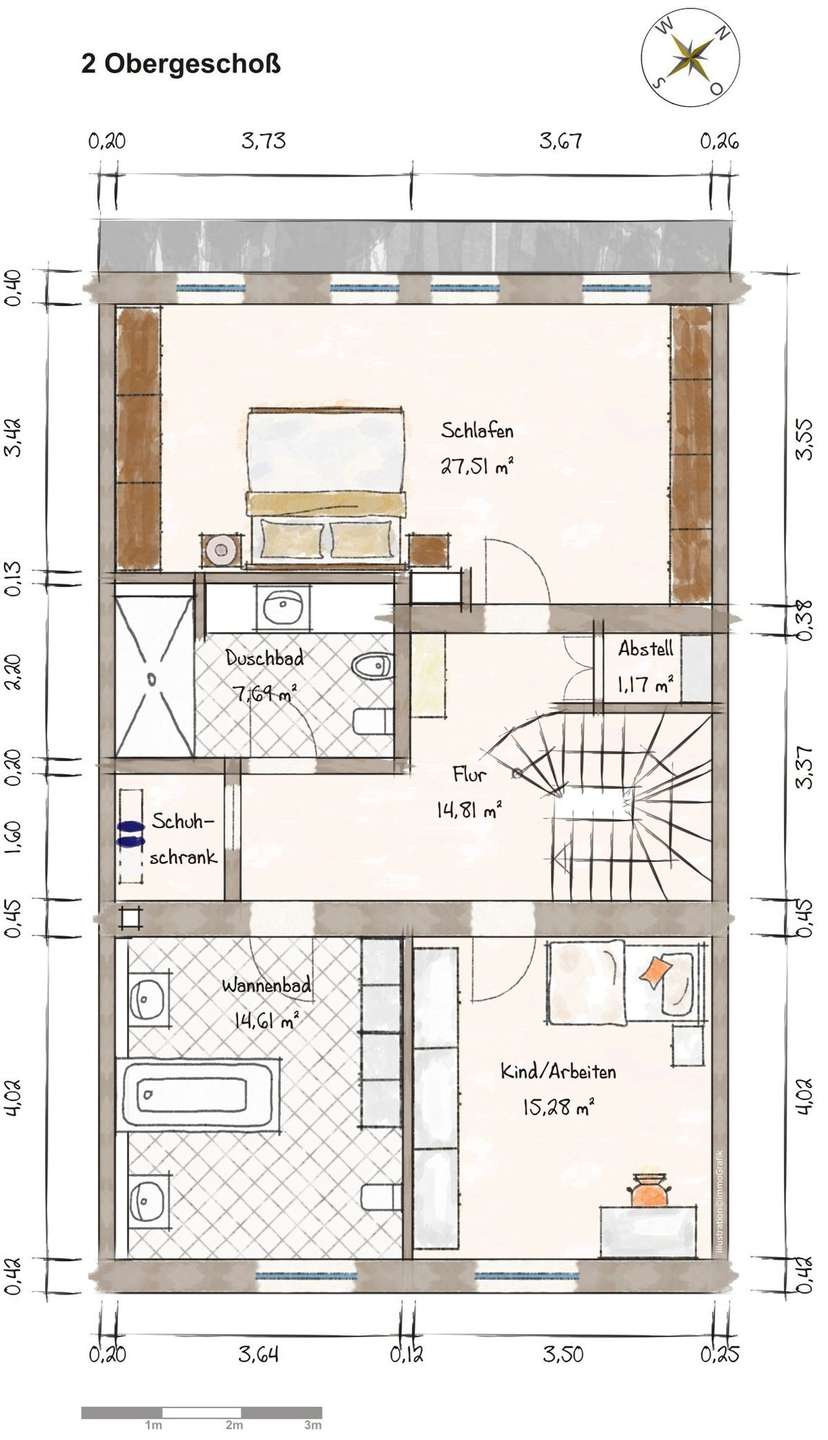 2 Obergescho� Einfamilienhaus D�sseldorf