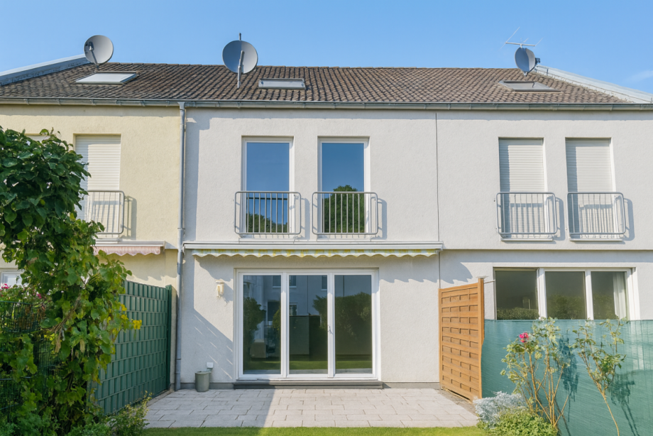 R�ckansicht Haus D�sseldorf