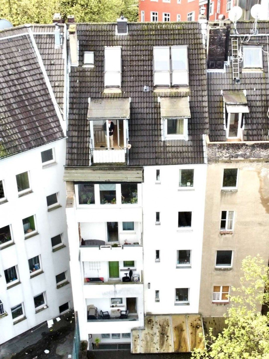 R�ckansicht Wohn- / Gesch�ftshaus D�sseldorf