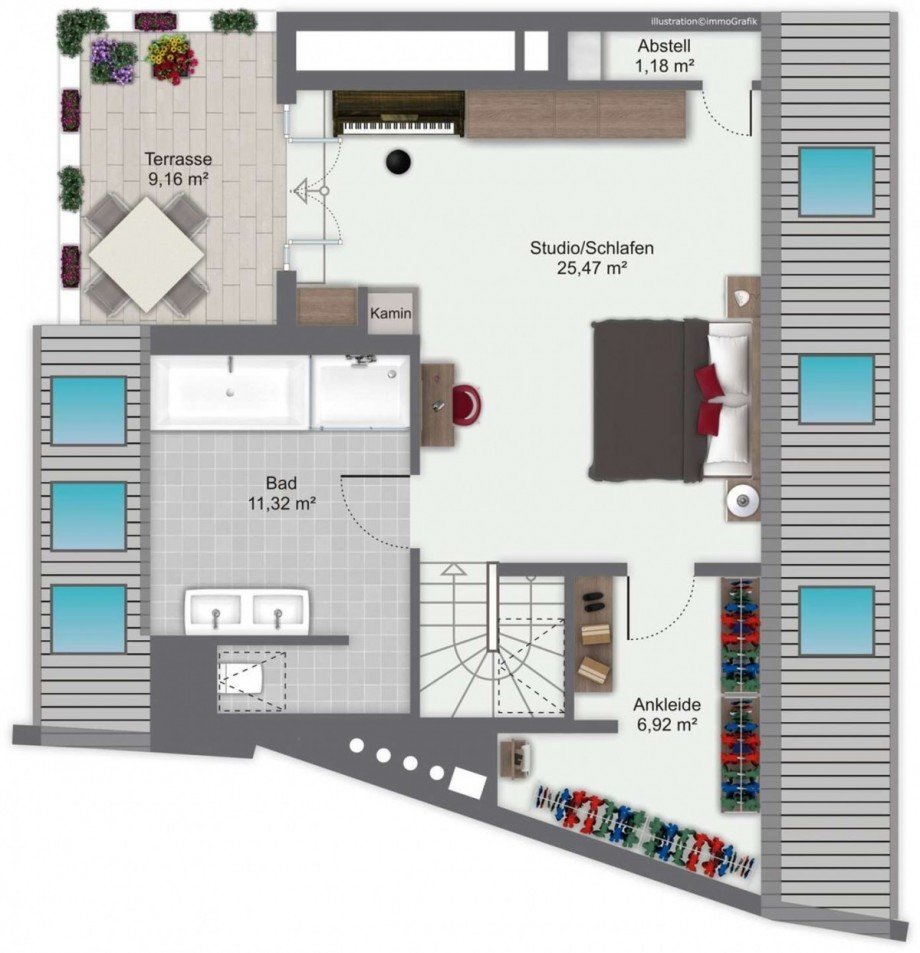 Studio Penthousewohnung D�sseldorf