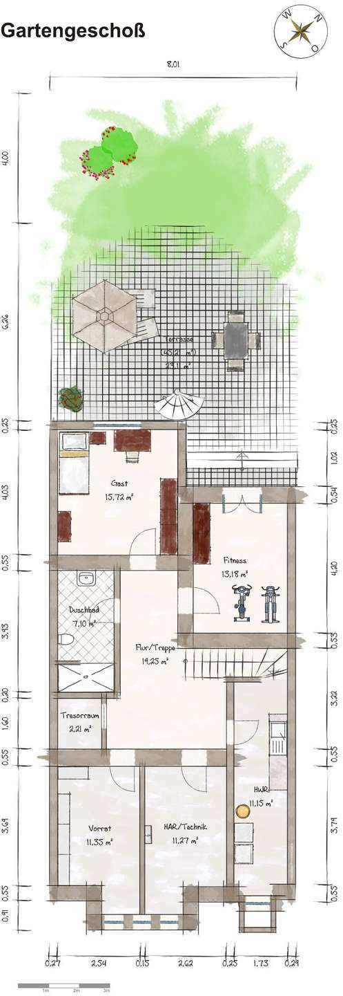 Gartengescho� Einfamilienhaus D�sseldorf