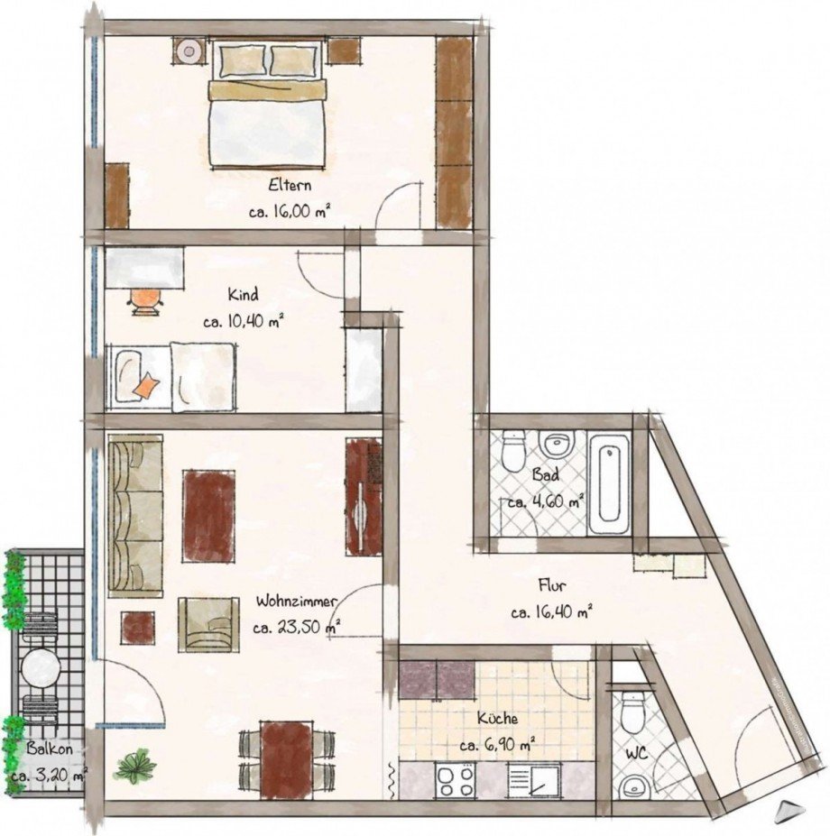  Etagenwohnung D�sseldorf